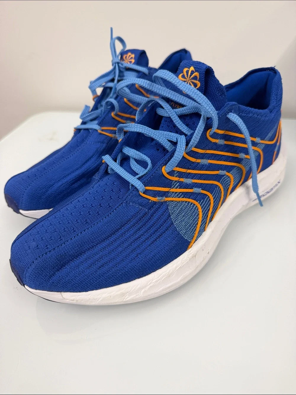 Nike Pegasus Turbo Next Nature running shoes royal blue and orange 12.5